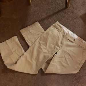LANDS END Walnut Tan Low Rise Straight Leg Pants